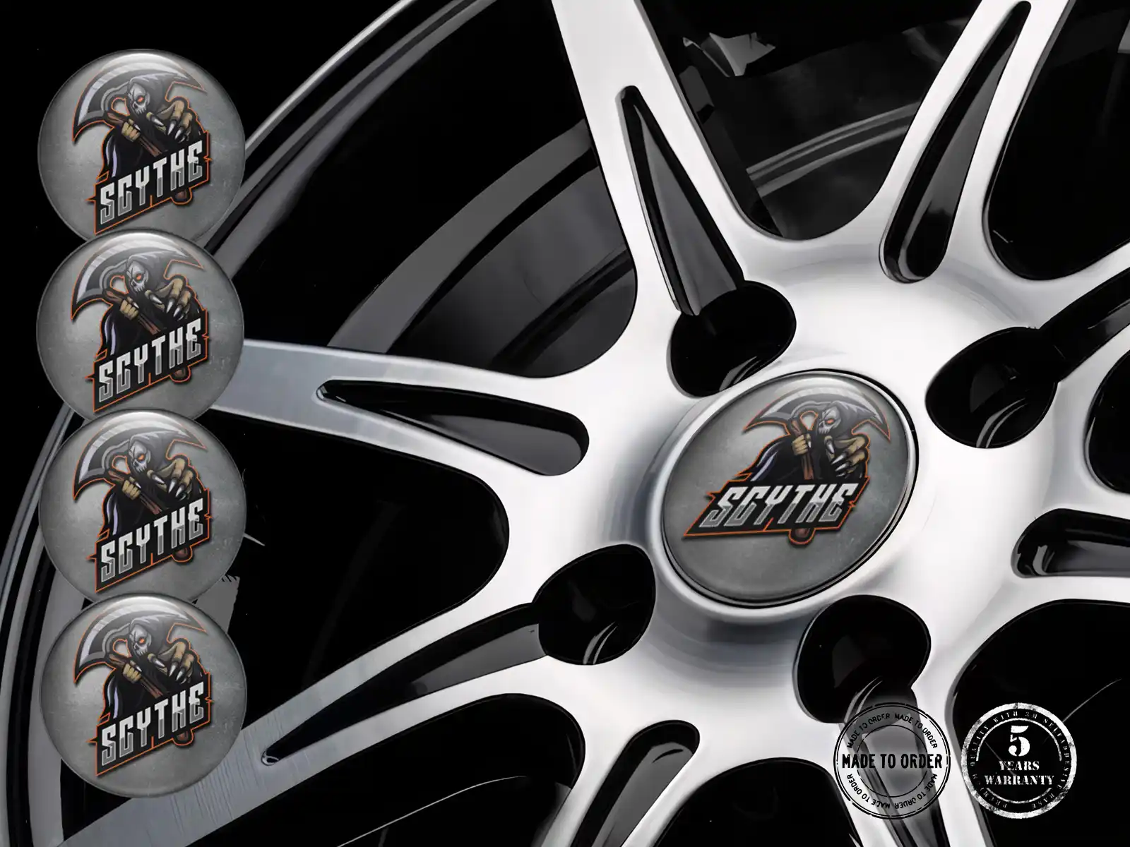 Wheel Badge Edition Resin Domed Labels